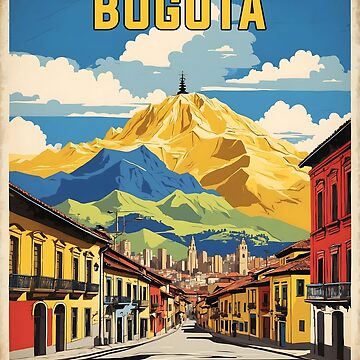Artwork thumbnail, Bogota Colombia Retro Vintage Poster Tourism by TravelersGems