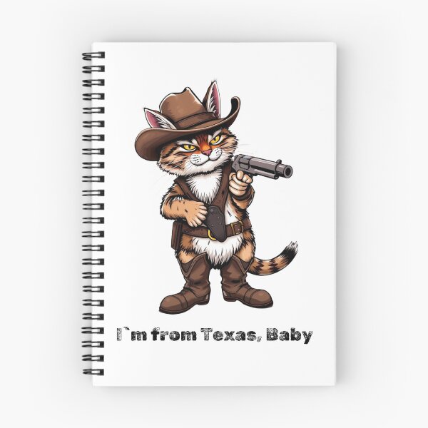 Item preview, cowboy cat with cowboy hat and gun. I`m from Texas, Baby designed and sold by GinnyGi.