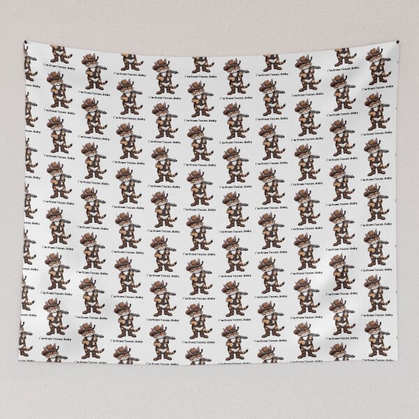 Item preview, cowboy cat with cowboy hat and gun. I`m from Texas, Baby designed and sold by GinnyGi.