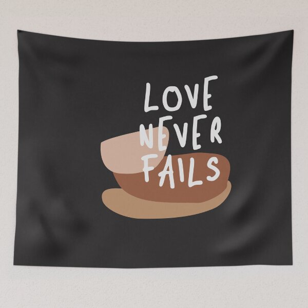 Item preview, Love Never Fails - Timeless Christian Quote designed and sold by cidolopez.