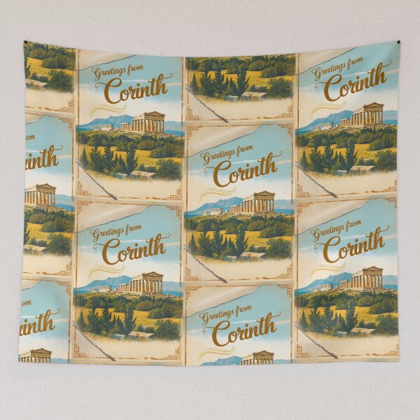Item preview, Corinth Peloponnese Postcard Vintage Retro Travel Vintage designed and sold by TravelPostcardGems.