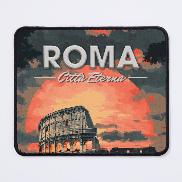 Item preview, Rome Travel Poster - Città Eterna with Colosseum designed and sold by Minuitvagabond.