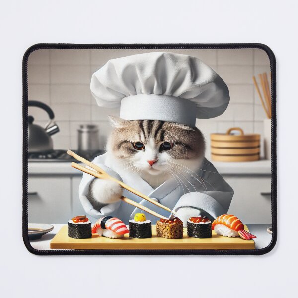 Item preview, Chef Neko - Sushi Master at Work designed and sold by WheelieGdArt.