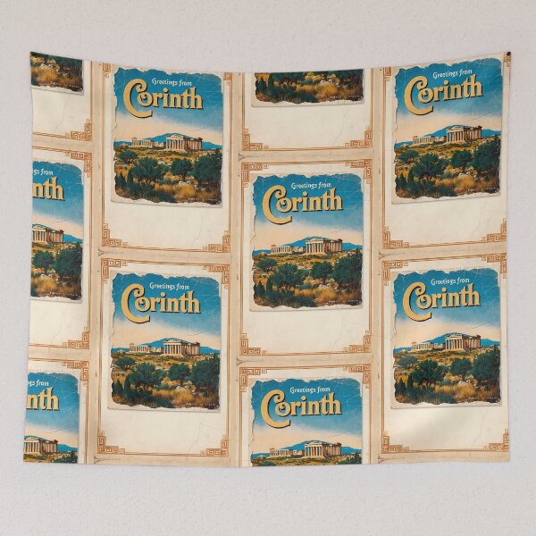 Item preview, Greetings from Corinth Peloponnese Postcard Vintage Retro Travel Vintage designed and sold by TravelPostcardGems.
