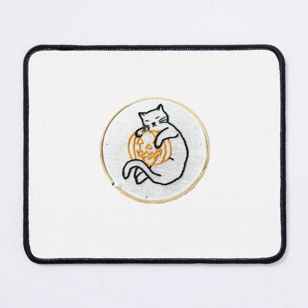 Item preview, Spooky embroidered cat designed and sold by Maddyrabbooks.