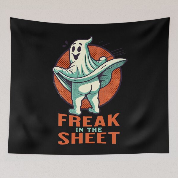Item preview, Ghost Shows Butt Freak In Sheet Retro Style designed and sold by LuminOrb.