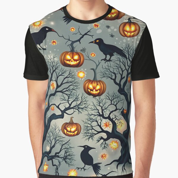 Item preview, Twisted Trees and Jack-o'-Lanterns Halloween Pattern designed and sold by zaina.sho.