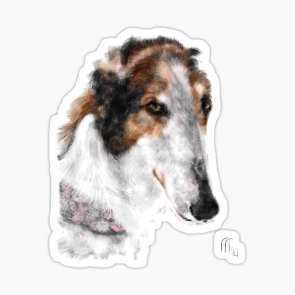 Beautiful Borzoi Russian Wolfhound Sticker