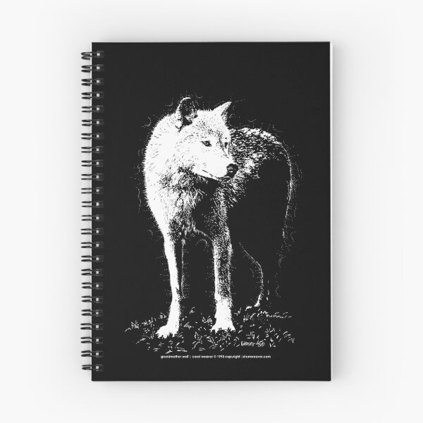Item preview, Grandmother white wolf in pen + ink designed and sold by drumweaver.