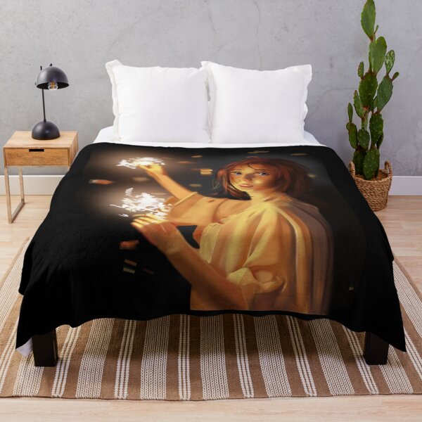 Item preview, Retrato de mujer de fuegos artificiales semirrealista designed and sold by Wish Design.