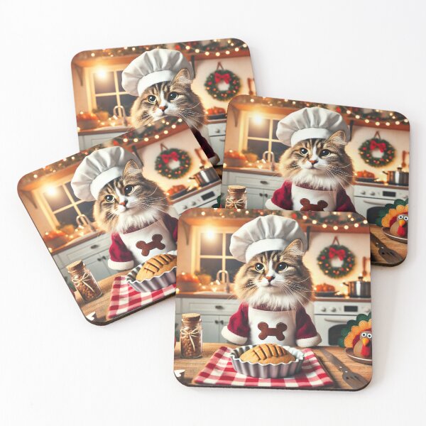 Item preview, Chef Tinsel - Festive Feast Feline designed and sold by WheelieGdArt.