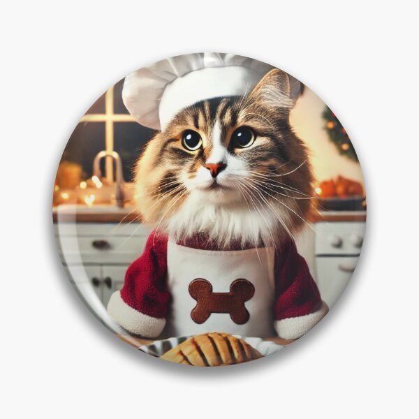 Item preview, Chef Tinsel - Festive Feast Feline designed and sold by WheelieGdArt.