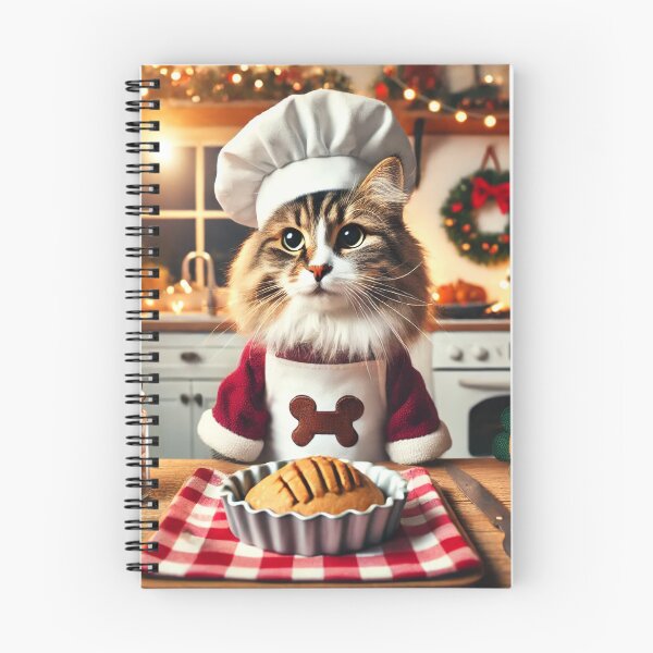 Item preview, Chef Tinsel - Festive Feast Feline designed and sold by WheelieGdArt.