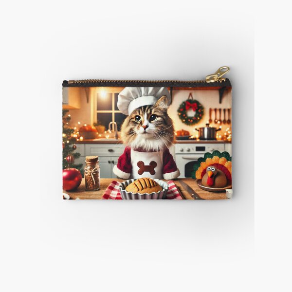 Item preview, Chef Tinsel - Festive Feast Feline designed and sold by WheelieGdArt.