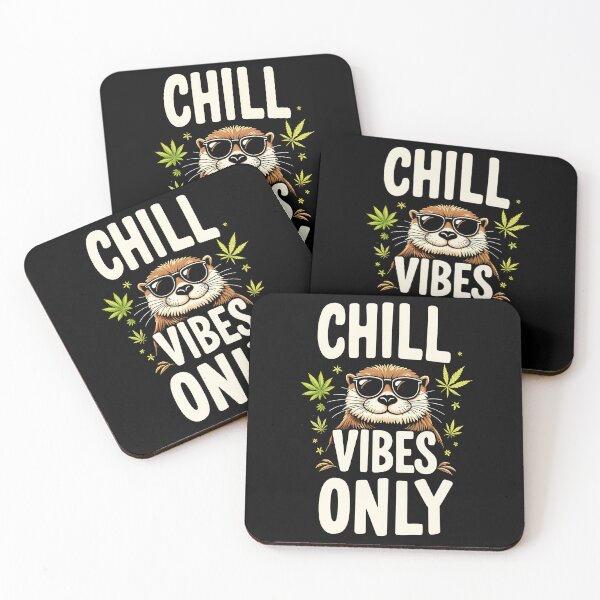 Item preview, Chill Vibes Only Otter with Sunglasses designed and sold by Taans-Creation.