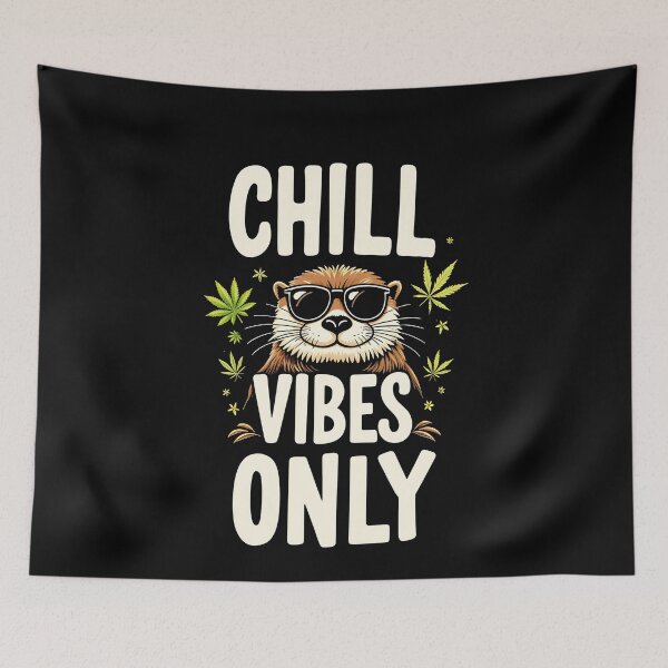 Item preview, Chill Vibes Only Otter with Sunglasses designed and sold by Taans-Creation.