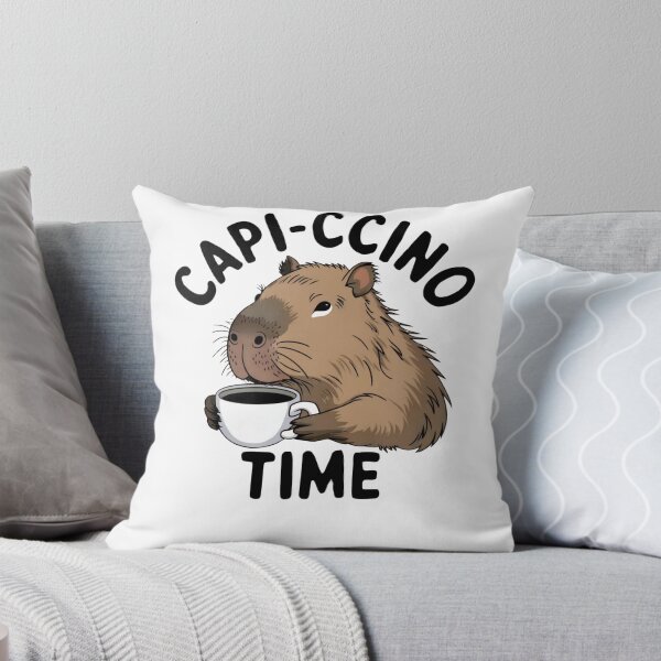 Item preview, Capi-ccino Time, Capybara drinking Coffee designed and sold by SixElements.