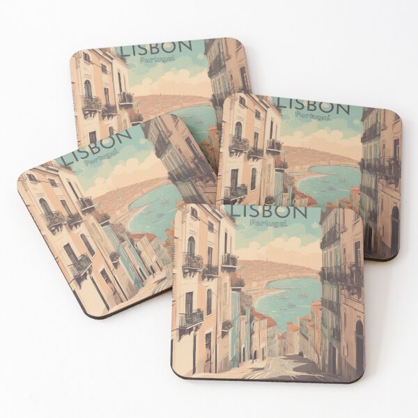Item preview, Lisbon in vintage look: Discover the unique charm of the Portuguese capital designed and sold by KarakitAI.