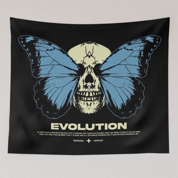 Item preview, Evolution Skull Butterfly – Surreal Graphic Art designed and sold by Margival.