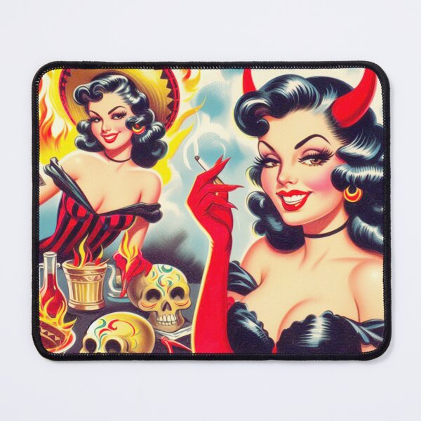 Item preview, Vintage Hot Devil Girl designed and sold by PulpVintage.