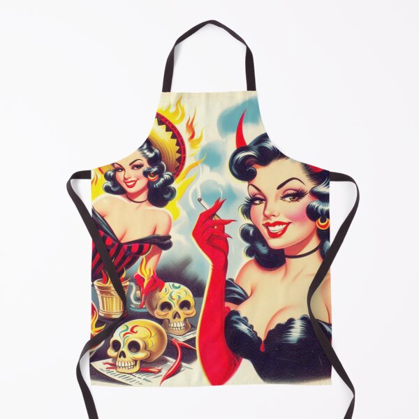 Item preview, Vintage Hot Devil Girl designed and sold by PulpVintage.