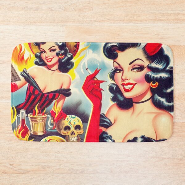 Item preview, Vintage Hot Devil Girl designed and sold by PulpVintage.
