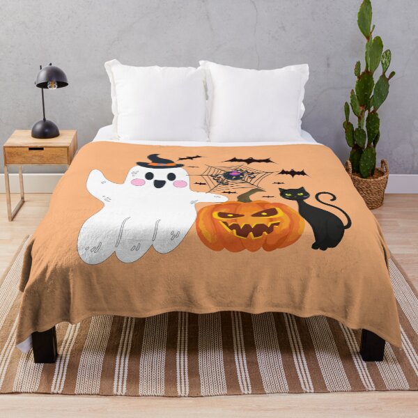 Item preview, Cute Halloween Ghost, Pumpkin, and Black Cat - design Spooky Fun for Halloween Lovers designed and sold by nouradesinger.