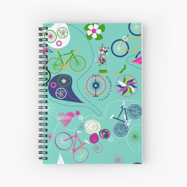 Cycledelic Teal Spiral Notebook