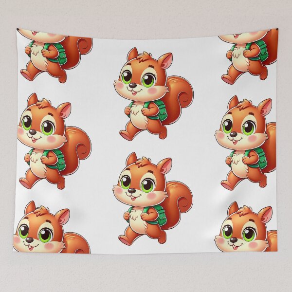 Item preview, Adorable Cartoon Squirrel with Backpack designed and sold by Chokhdi289shop.