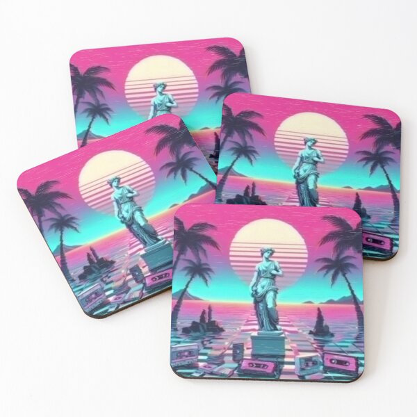 Item preview, woman statue in the sunset with tapes and palms designed and sold by analogsandpixel.