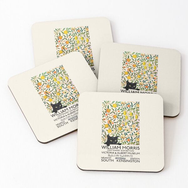 Item preview,  William Morris Exhibition poster  Black cat designed and sold by TeeARTHY.