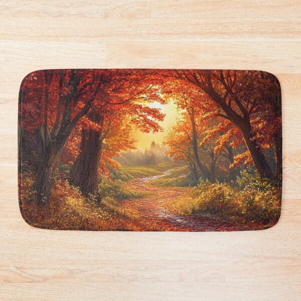 Item preview, Path in the autumn forest painting designed and sold by MargaretWiktor.