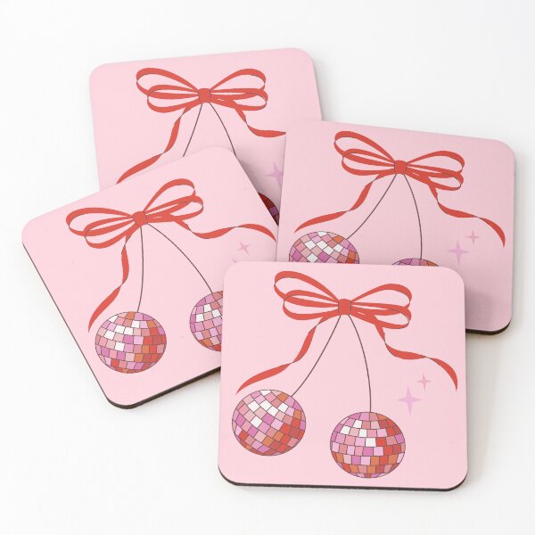 Item preview, Disco Cherries with Bows Repeating Pattern, Y2K aesthetic, disco aesthetic  designed and sold by CEB1700.