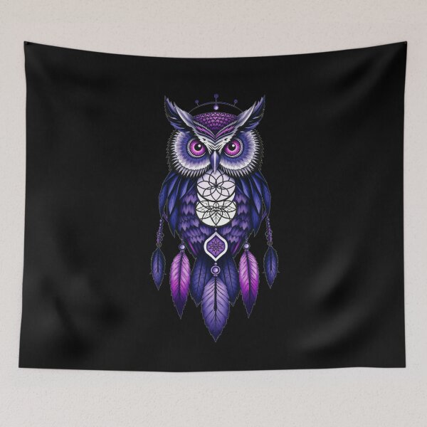 Item preview, Purple Dreamcatcher Owl designed and sold by GrayWolf123.