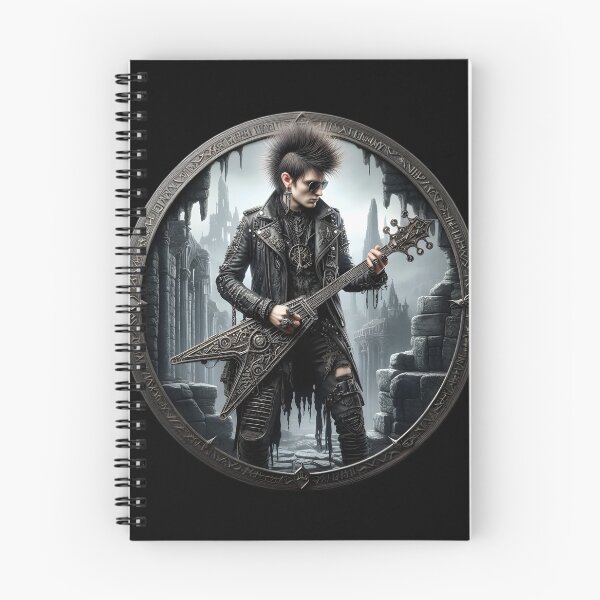 Item preview,  Gothic Punk Rocker with Ornate Guitar designed and sold by IllumeInk.
