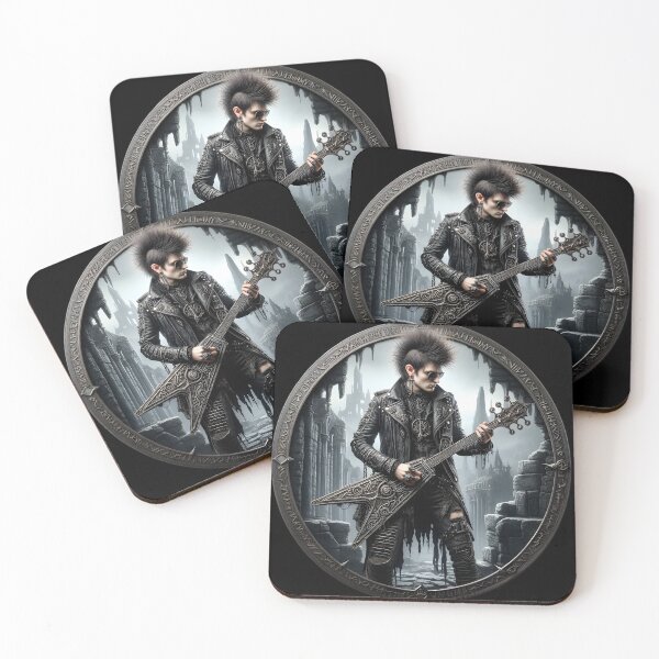 Item preview,  Gothic Punk Rocker with Ornate Guitar designed and sold by IllumeInk.