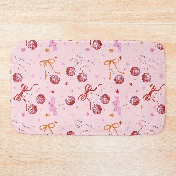 Item preview, Pink Disco Cherries with Bows Repeating Pattern, Y2K aesthetic, disco aesthetic  designed and sold by CEB1700.