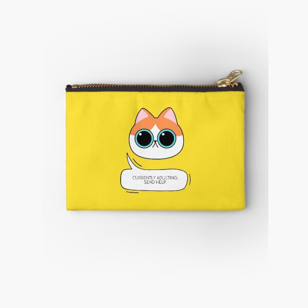Item preview, Currently adulting. Send help. #CatHumor #CatGifts #CatLady #CatMom #CatDad #CatLife designed and sold by Anna Halasek.