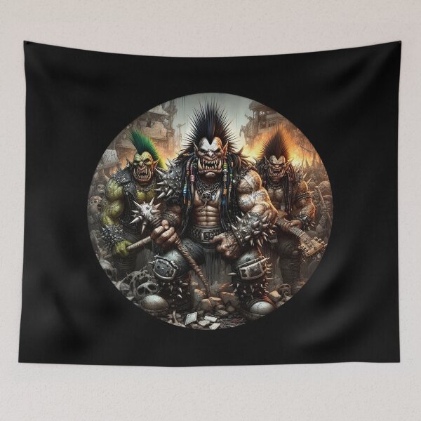 Item preview,  Punk Rock Orcs in Post-Apocalyptic Battle designed and sold by IllumeInk.
