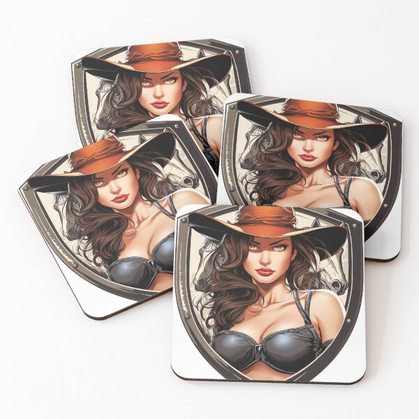 Item preview, shield with a beautiful cowgirl designed and sold by javierparra.