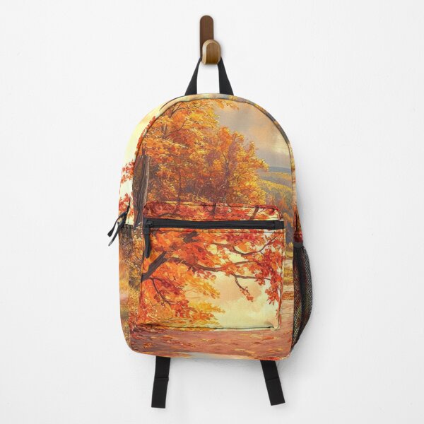 Item preview, Colorful path in the autumn forest painting designed and sold by MargaretWiktor.