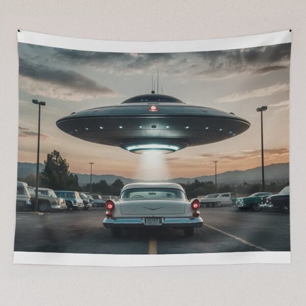 Item preview, Galactic Parking - Vintage Alien Gifts designed and sold by eXtraHumans.