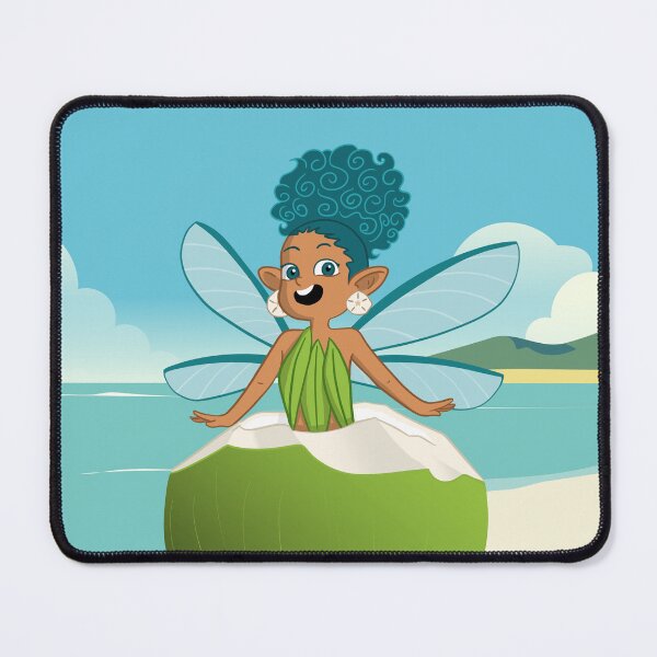 Mignonne fée noire des cocotiers Tapis de souris