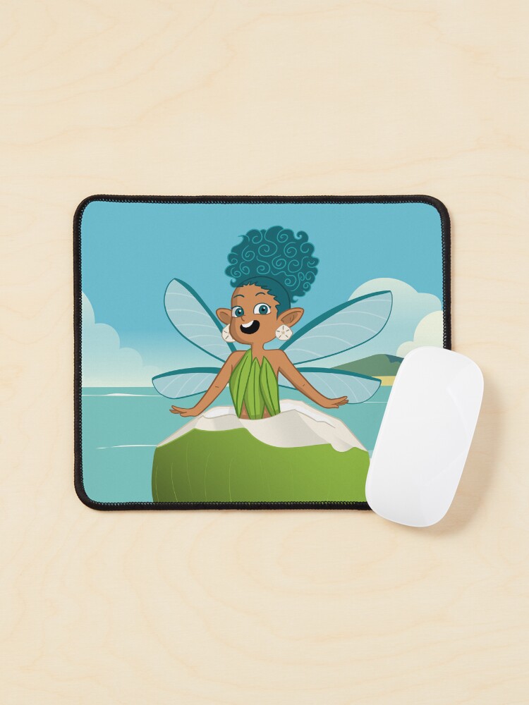 Thumbnail 1 of 5, Mouse Pad, Cute Black Coconut Tree Fairy designed and sold by vee-madinina.