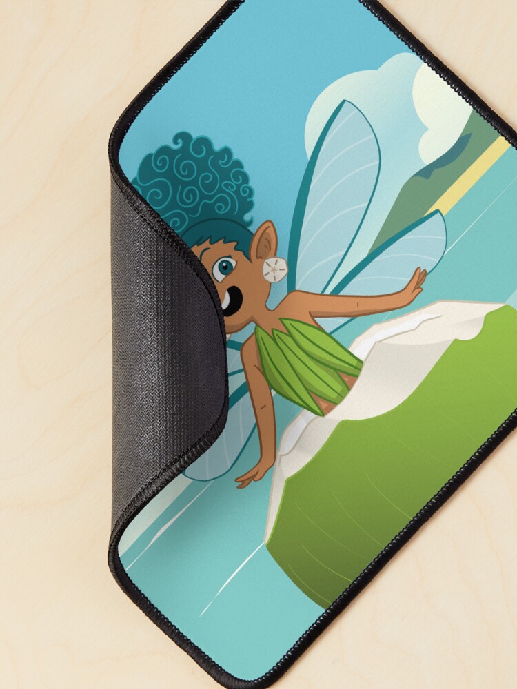Thumbnail 2 of 5, Mouse Pad, Cute Black Coconut Tree Fairy designed and sold by vee-madinina.
