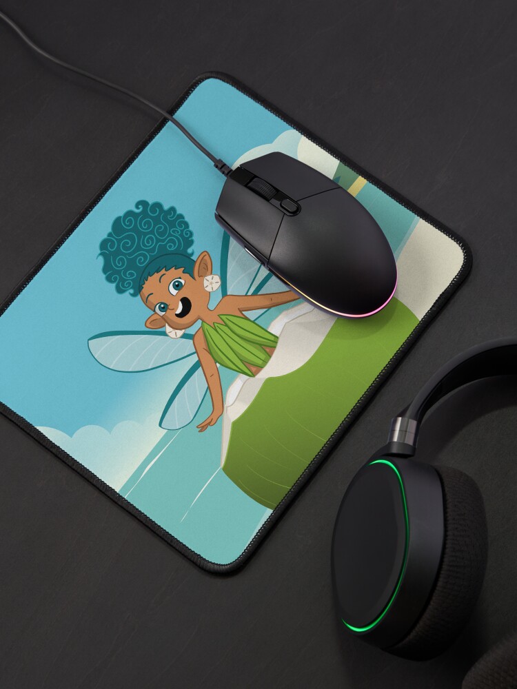 Thumbnail 4 of 5, Mouse Pad, Cute Black Coconut Tree Fairy designed and sold by vee-madinina.