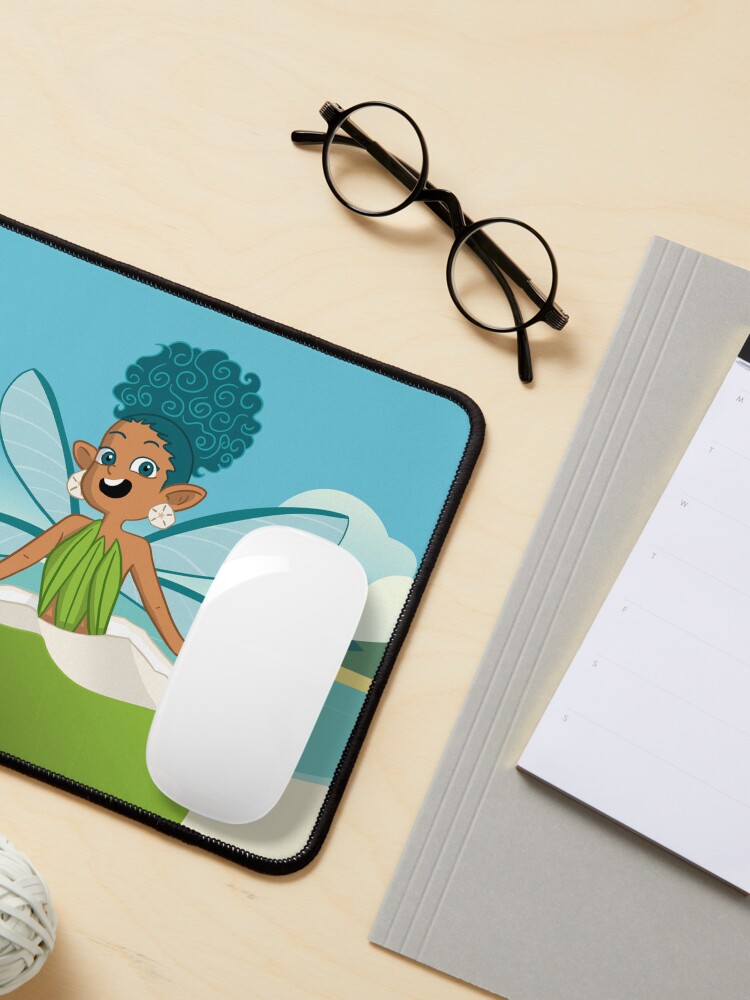 Thumbnail 3 of 5, Mouse Pad, Cute Black Coconut Tree Fairy designed and sold by vee-madinina.