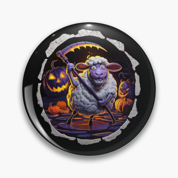 Item preview, Farmer's Halloween - Sheep with a scythe - 03 designed and sold by kjp-design.