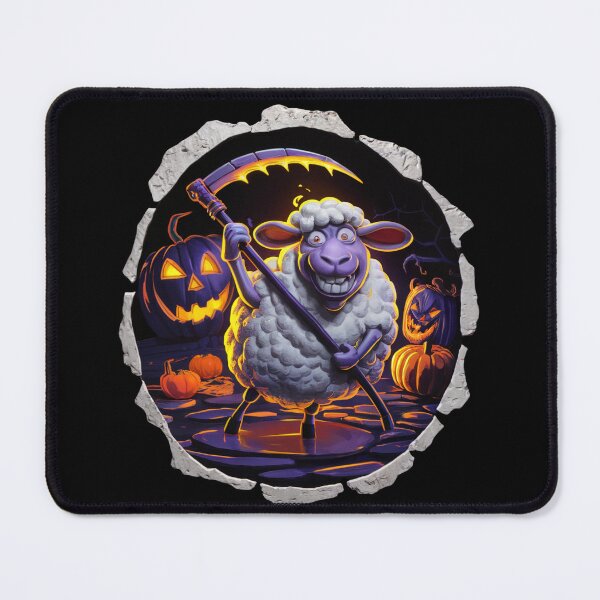 Item preview, Farmer's Halloween - Sheep with a scythe - 03 designed and sold by kjp-design.