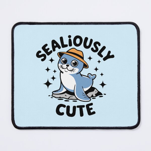 Item preview, Sealiously Cute! Cute Seal Pun designed and sold by PMCreative.